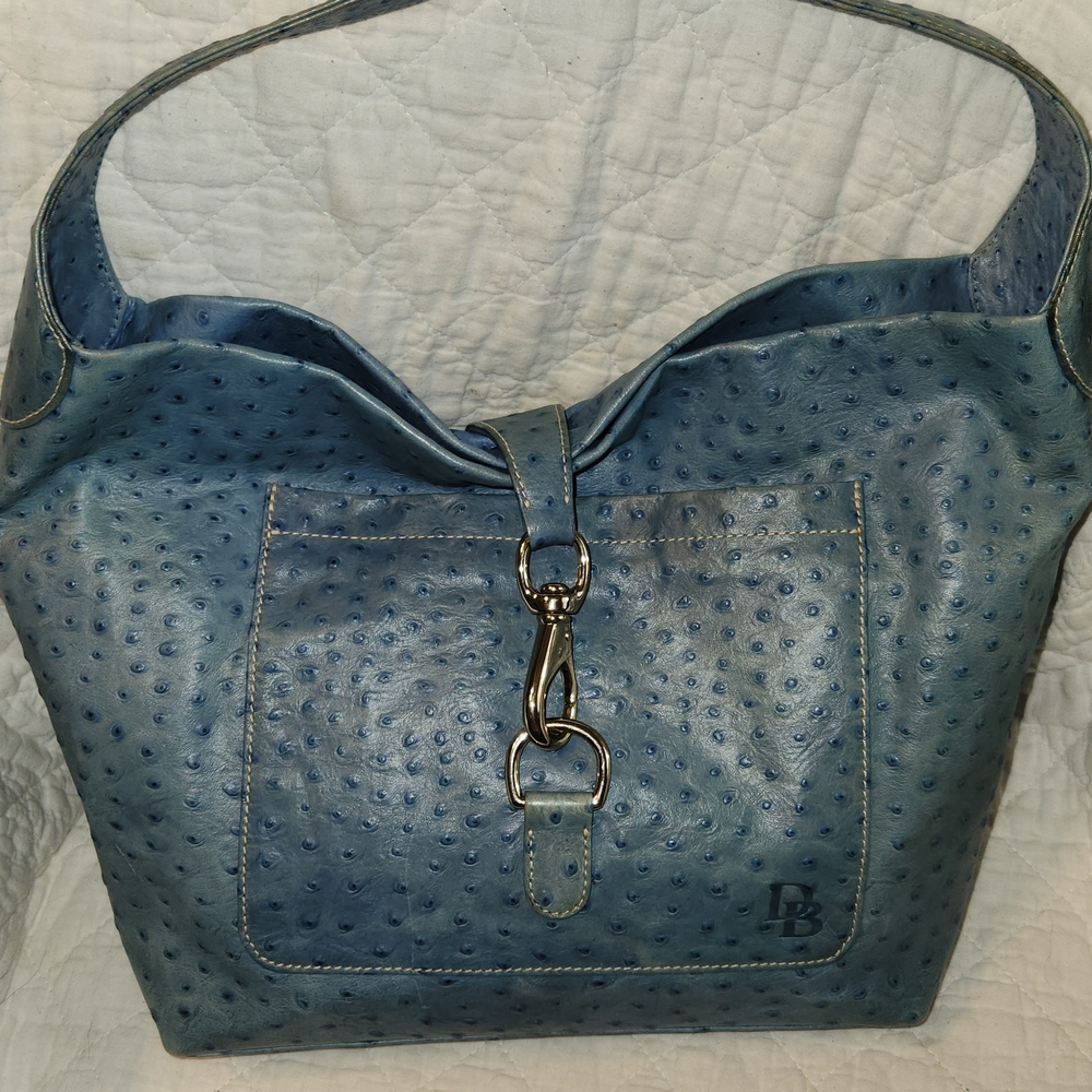 Blue Textured Women Bag